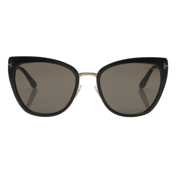 Tom Ford Simona Smoke Lens Shiny Rose Gold Sunglasses One Size