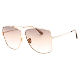 Tom Ford Reggie Gradient Brown Lens Shiny Rose Gold Sunglasses