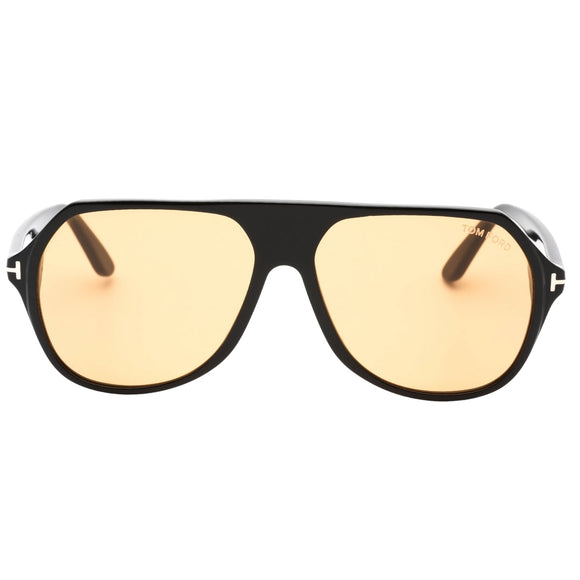 Tom Ford Hayes Brown Lens Shiny Black Sunglasses