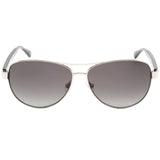 Kate Spade Fara Grey Gradient Lens Palladium Silver Sunglasses One Size