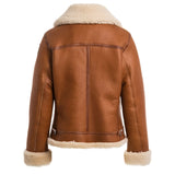 Parajumpers GIALEAN SPECIAL PWJKSE32 537 COGNAC Brown Leather Jacket Womens S
