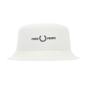 FRED PERRY HW4631 129 SNOW WHITE TWILL BUCKET HAT S