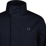 Fred Perry Funnel Neck Navy Blue Parka Jacket L