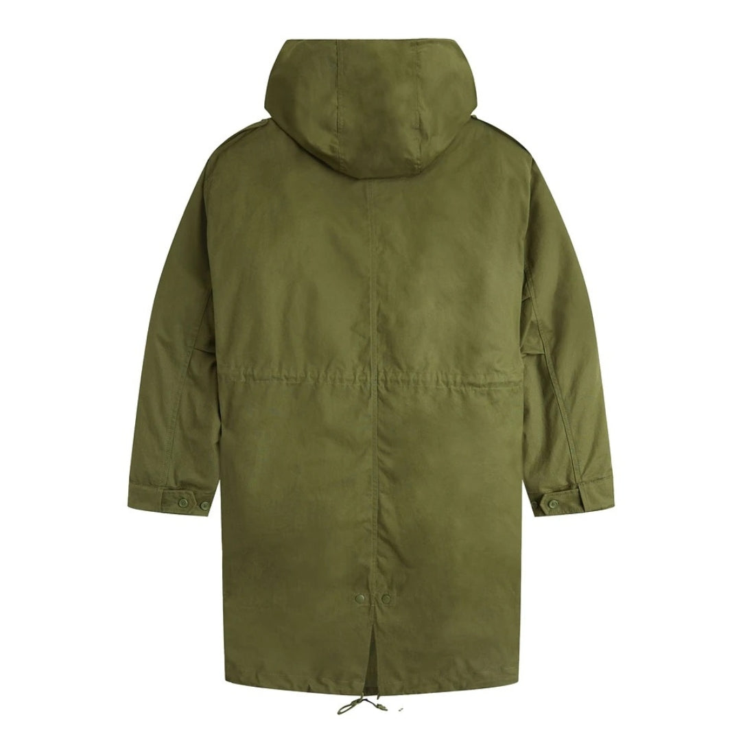 Perry Fred Perry Mens Half Zip Sweatshirt - Shaded Stone/Ecru/Dark