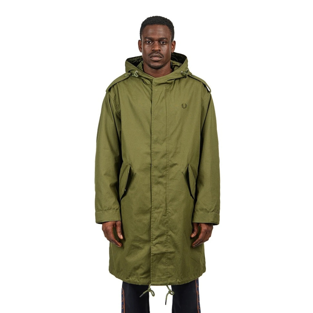 FRED PERRY　新品 Fred Perry J6525 Q50 Parka Green Fur Lined Parka – Style Centre