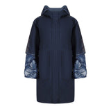 Parajumpers Joy Navy Blue Oversize Long Hooded Down Jacket S