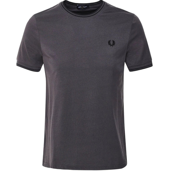 Fred Perry Twin Tipped Gunmetal Grey T-Shirt S