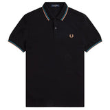 Fred Perry M3600 T45 Black Polo Shirt Mens XS