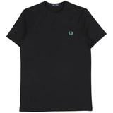 Fred Perry Rave Light Back Logo On Back Black T-Shirt S
