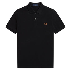 Fred Perry Plain Black Polo Shirt XS