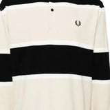 Fred Perry M7713 691 Oatmeal/Black/Cream Polo Shirt Mens XS