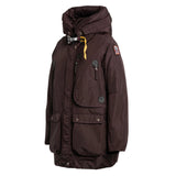 Parajumpers MAUD PWJKMA34 357 OBSIDION Dark Brown Long Down Jacket Womens S