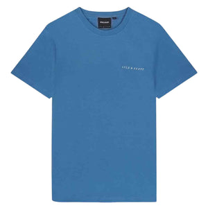 Lyle Scott Embroidered Logo Riveria Blue T Shirt
