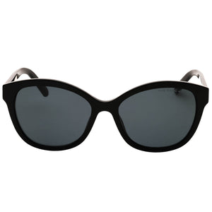 Marc Jacobs Grey Lens Gold Logo Black Sunglasses One Size