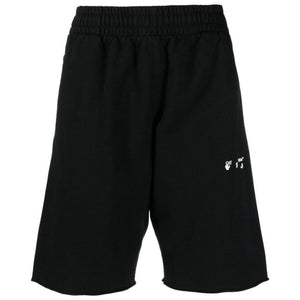 Off White Ow Logo Black Sweat Shorts Omci006C99Fle0081001
