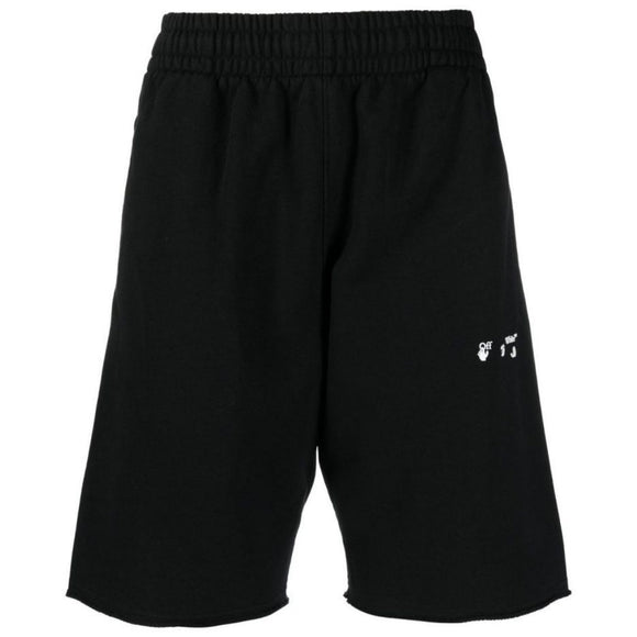 Off White Ow Logo Black Sweat Shorts Omci006C99Fle0081001