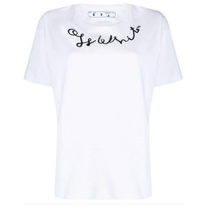 Off-White Left Hand Logo Regular Fit White T-Shirt XS