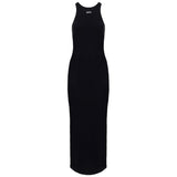 Off-White Basic Ribbed Black Dress S