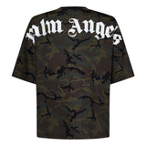 Palm Angels Camo Classic Logo Oversize Tee Military XS