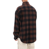 Palm Angels Pa Monogram Check Overshirt Brown IT48