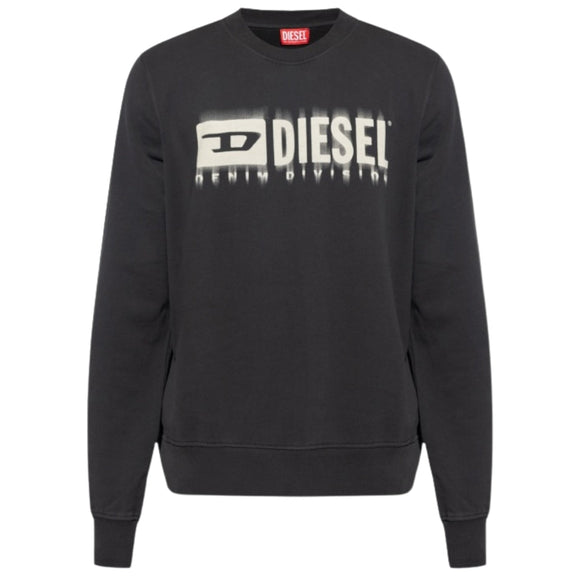 Diesel Blurred Logo Dark Grey Sweatshirt L