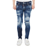 Dsquared2 Super Twinky Jean Blue Paint Splatter Jeans W34