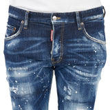 Dsquared2 Super Twinky Jean Blue Paint Splatter Jeans W34