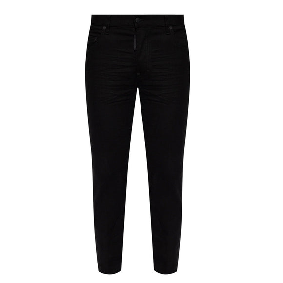 Dsquared2 Black Bull Badge Black Denim Pants W28