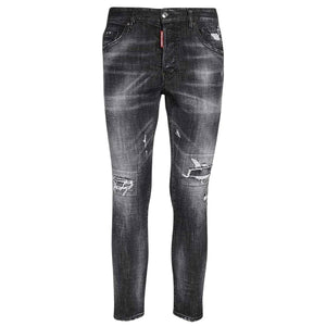 Dsquared2 Skater Jean Reinforced Ripped Black Jeans W34 / 32L