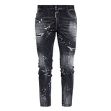 Dsquared2 Super Twinky Jean Black Ripped Denim Pants W38
