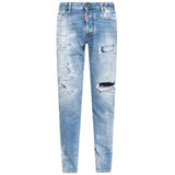 Dsquared2 Skater Jean Destroyed Look Denim Blue Jeans W28
