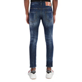 DSQUARED2 Skater Jean Destroyed Reinforced Patch Blue Jeans W34