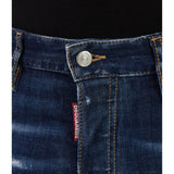 DSQUARED2 Skater Jean Destroyed Reinforced Patch Blue Jeans W34