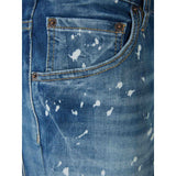DSQUARED2 Skater Jean Faded Bleached Splash Effect Blue Jeans W34