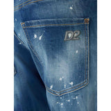 DSQUARED2 Skater Jean Faded Bleached Splash Effect Blue Jeans W34