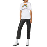 DSQUARED2 Rainbow Graphic White  T-Shirt XS