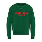Dsquared2 Cool Fit Dsquared2 Milano Sweatshirt Green Red Print S
