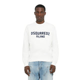 DSQUARED2 Cool Fit Milano Crew Neck White Jumper M
