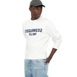 DSQUARED2 Cool Fit Milano Crew Neck White Jumper M
