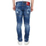 DSQUARED2 S74LB0970 S30663 TIDY BIKER JEAN 470 NAVY BLUE JEANS Mens 46
