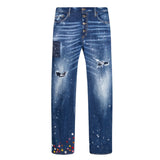 Dsquared2 S74Lb1164 S30342 Roadie Jean 470 Blue Navy Jeans Mens