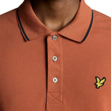 Lyle & Scott Brown Tipped Polo Shirt XS