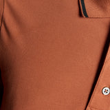 Lyle & Scott Brown Tipped Polo Shirt XS