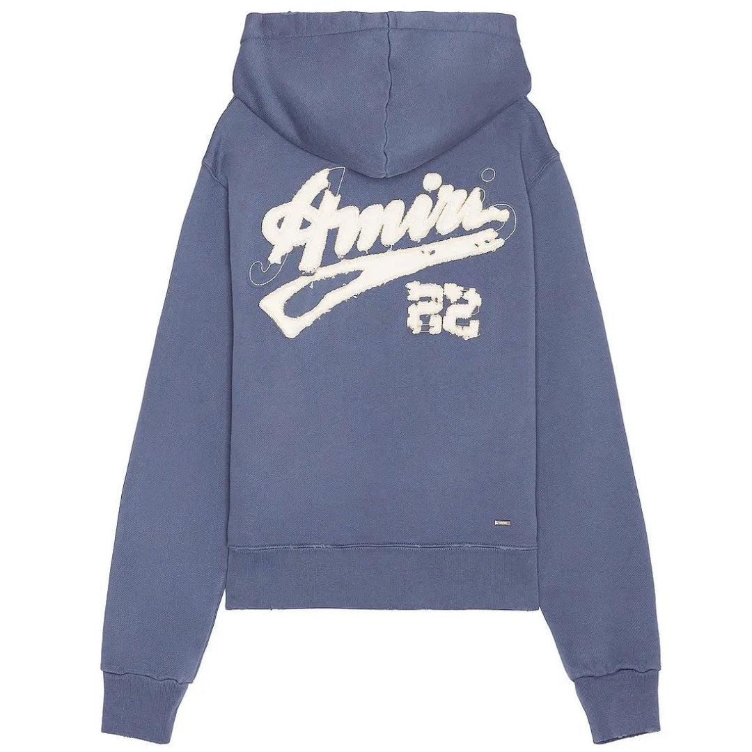 Amiri 22 Logo Blue Hoodie – Style Centre Wholesale