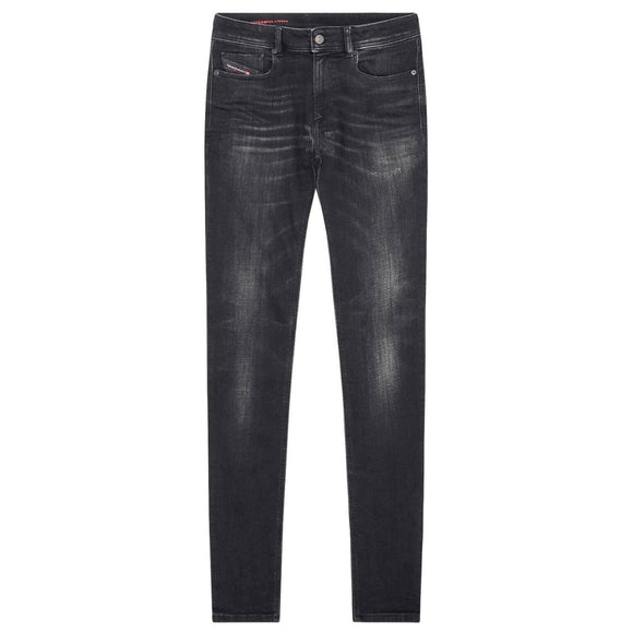 Diesel Sleenker Destroyed Reinforced Denim Black Skinny Jeans W30 / 32L
