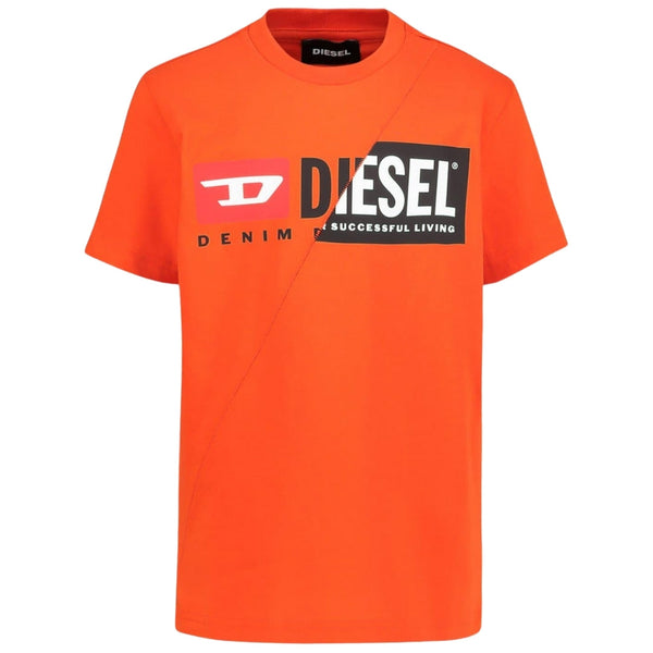 Diesel Mens T-Diego-Cuty 37A T-Shirt Orange – Style Centre