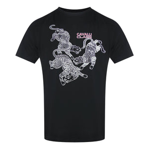 Cavalli Class Txt60C Jd060 05051 Black T-Shirt Mens M