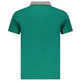 Cavalli Class Striped Collar Green Ottanio Polo Shirt TXT64E KB002 04038
