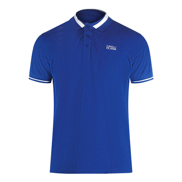 Cavalli Class Txt64R Kb002 04551 Iris Blue S S Polo Mens