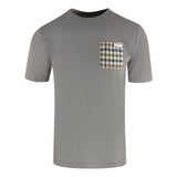 Aquascutum Active Check Pocket T Shirtightelange Grey Ts004 05 Grey T Shirt Male